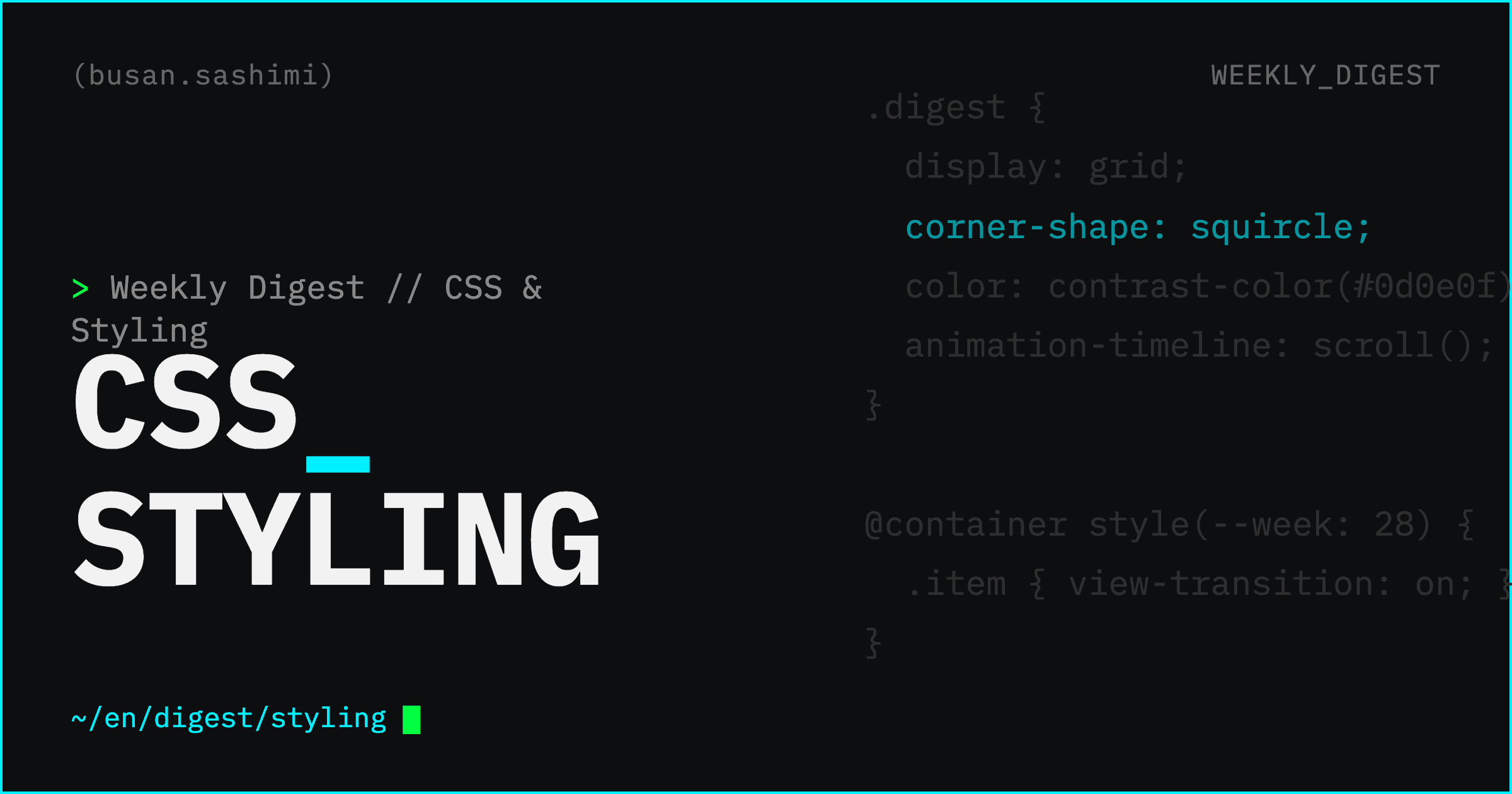 Weekly Digest // STYLING — Week 15-2026