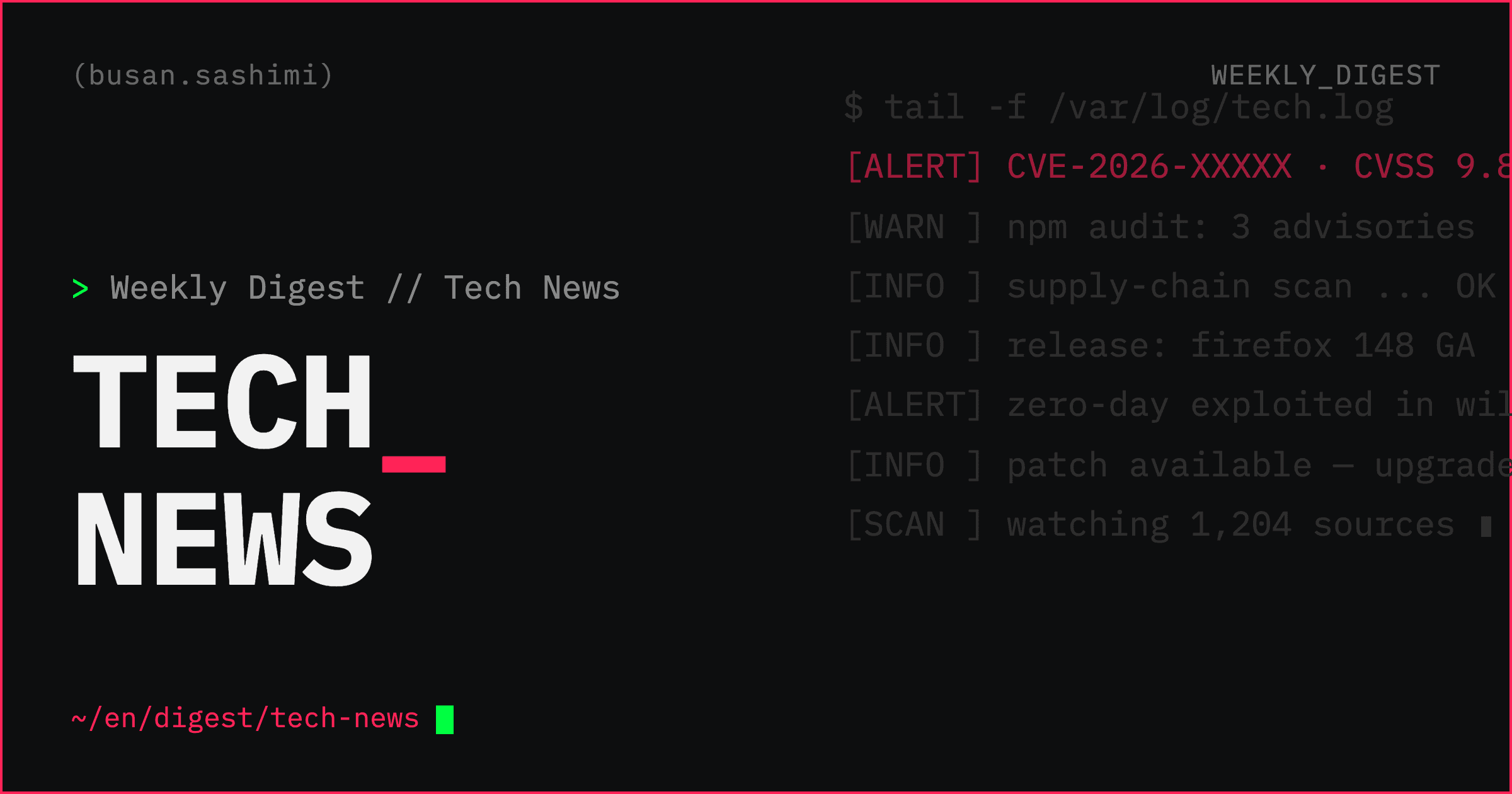Weekly Digest // TECH_NEWS — Week 15-2026
