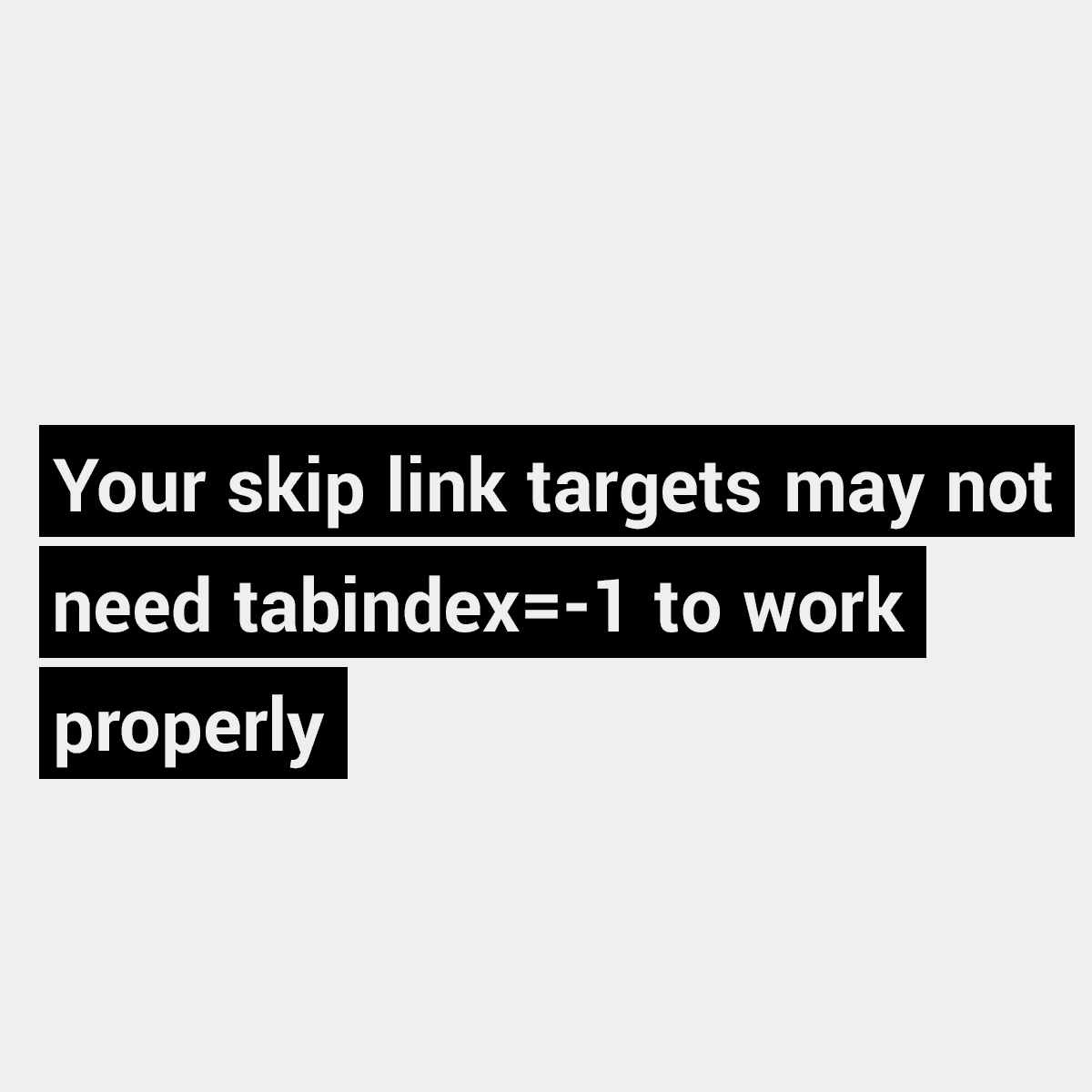 skip linkのターゲットが正しく動くためにtabindex=-1は不要かもしれない