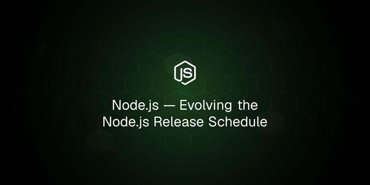 Node.js 릴리스 일정의 진화