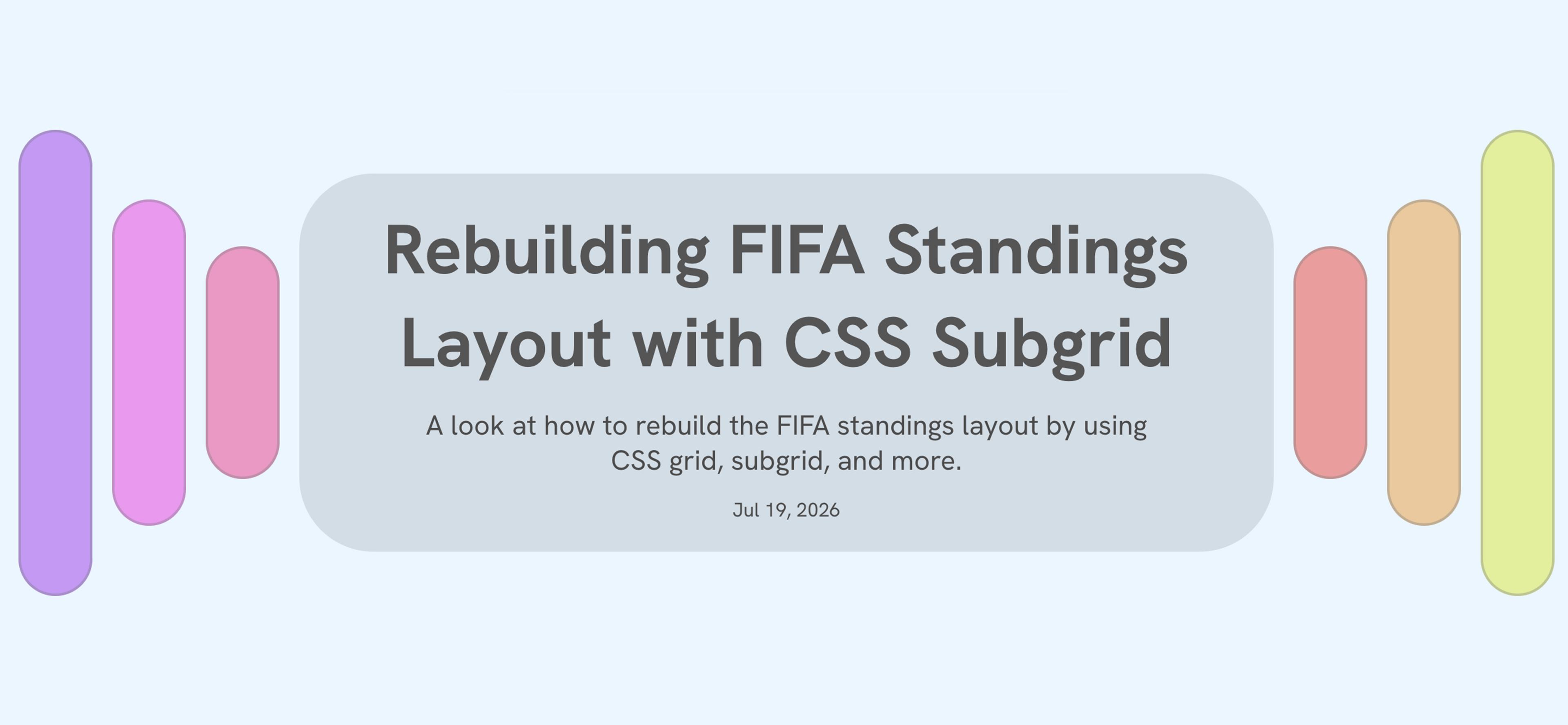CSS Subgrid로 FIFA 대진표 레이아웃 재현하기