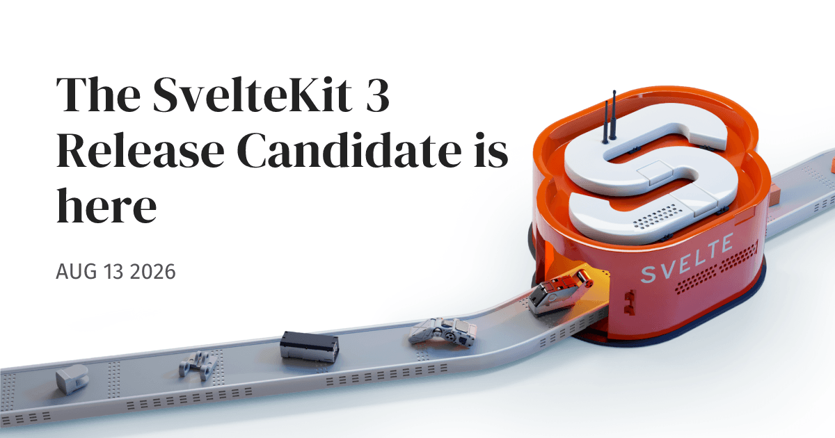 SvelteKit 3 Release Candidateが公開されました