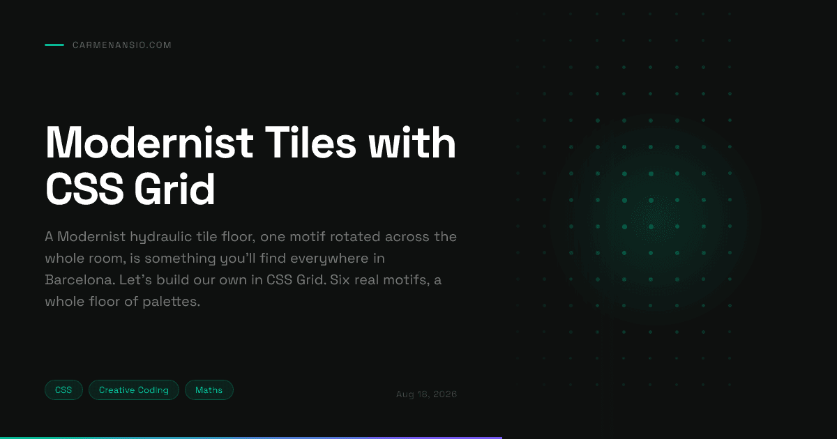 Modernist Tiles with CSS Grid