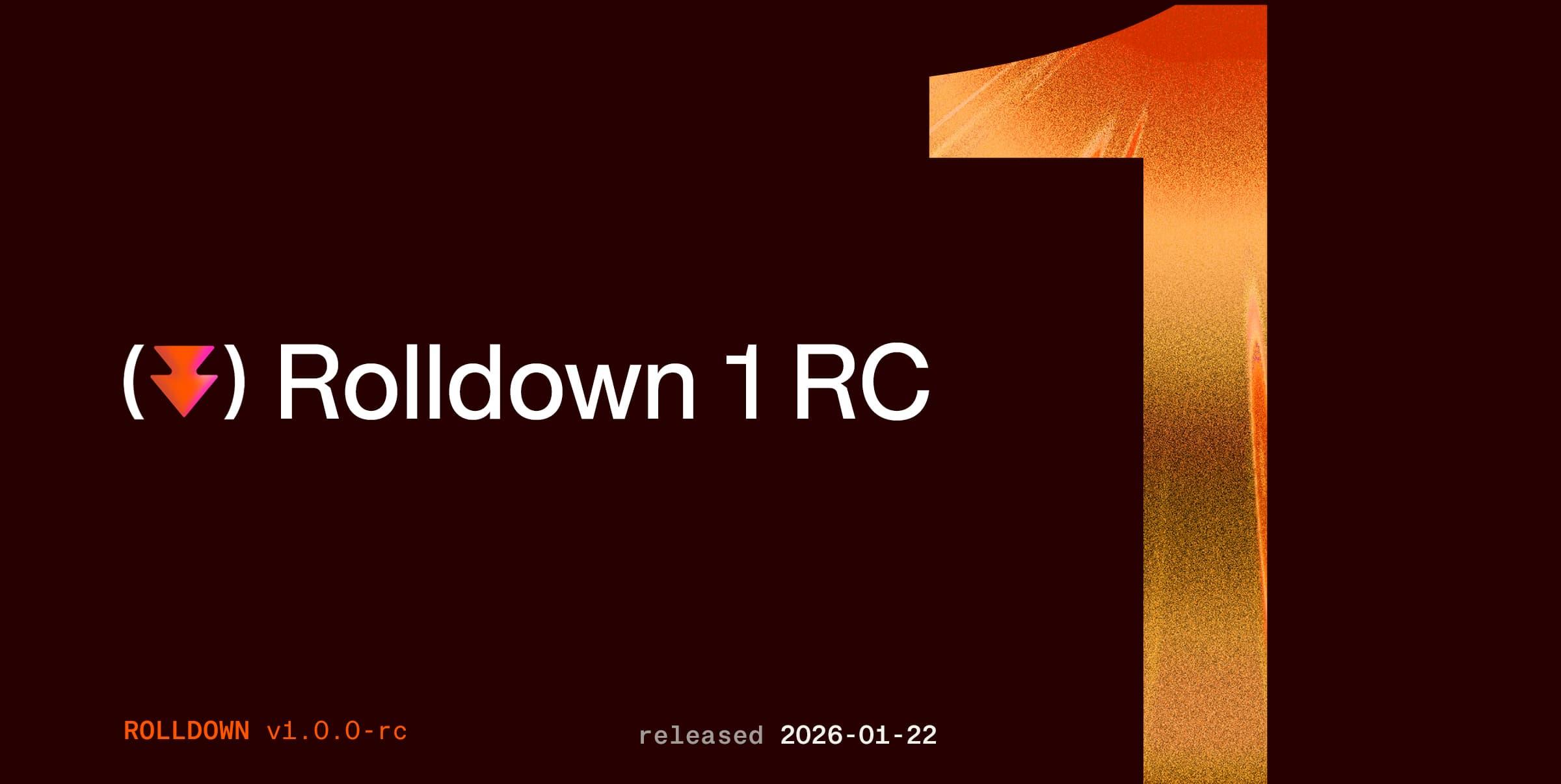 Rolldown 1.0 RCを発表