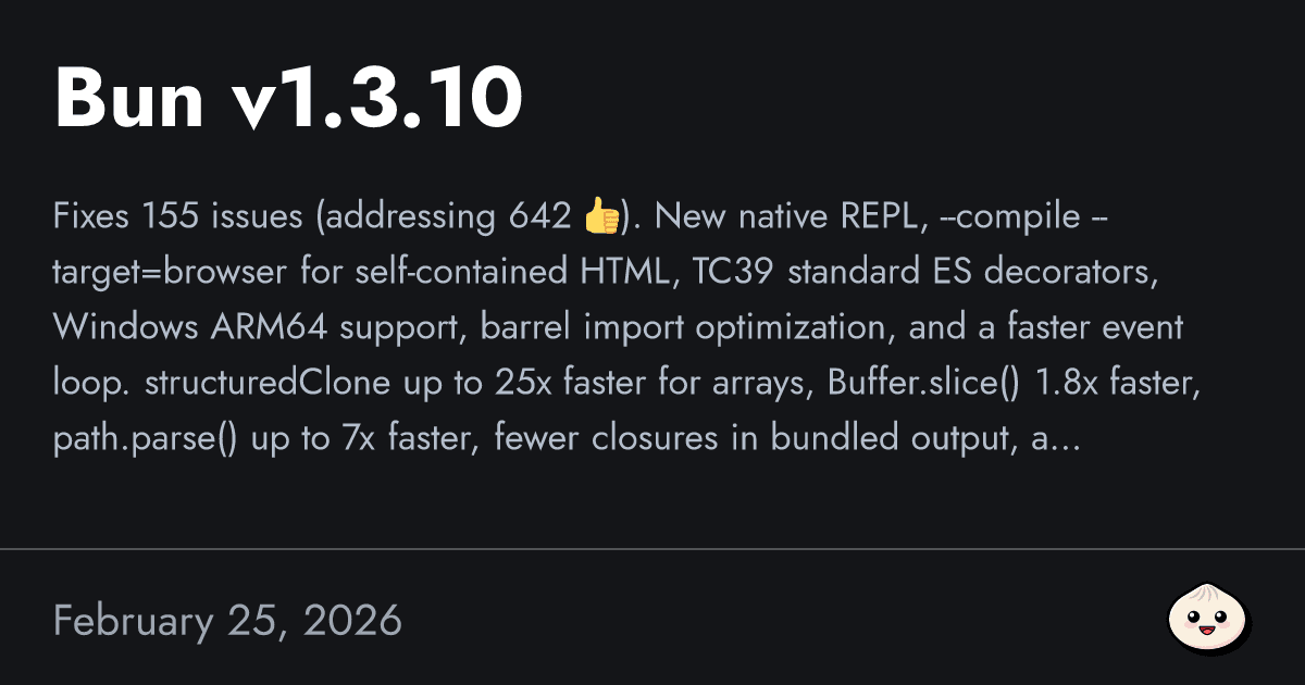 Bun v1.3.10
